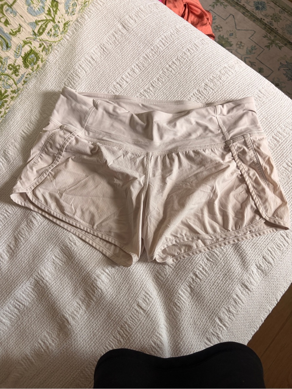 White Lululemon Speed up Shorts